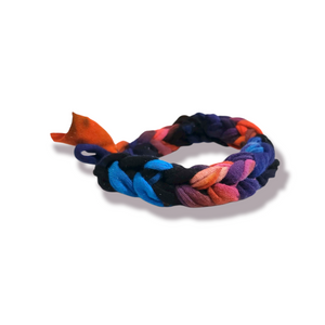Hand Knit Rainbow Tie Dye Galaxy Bracelet