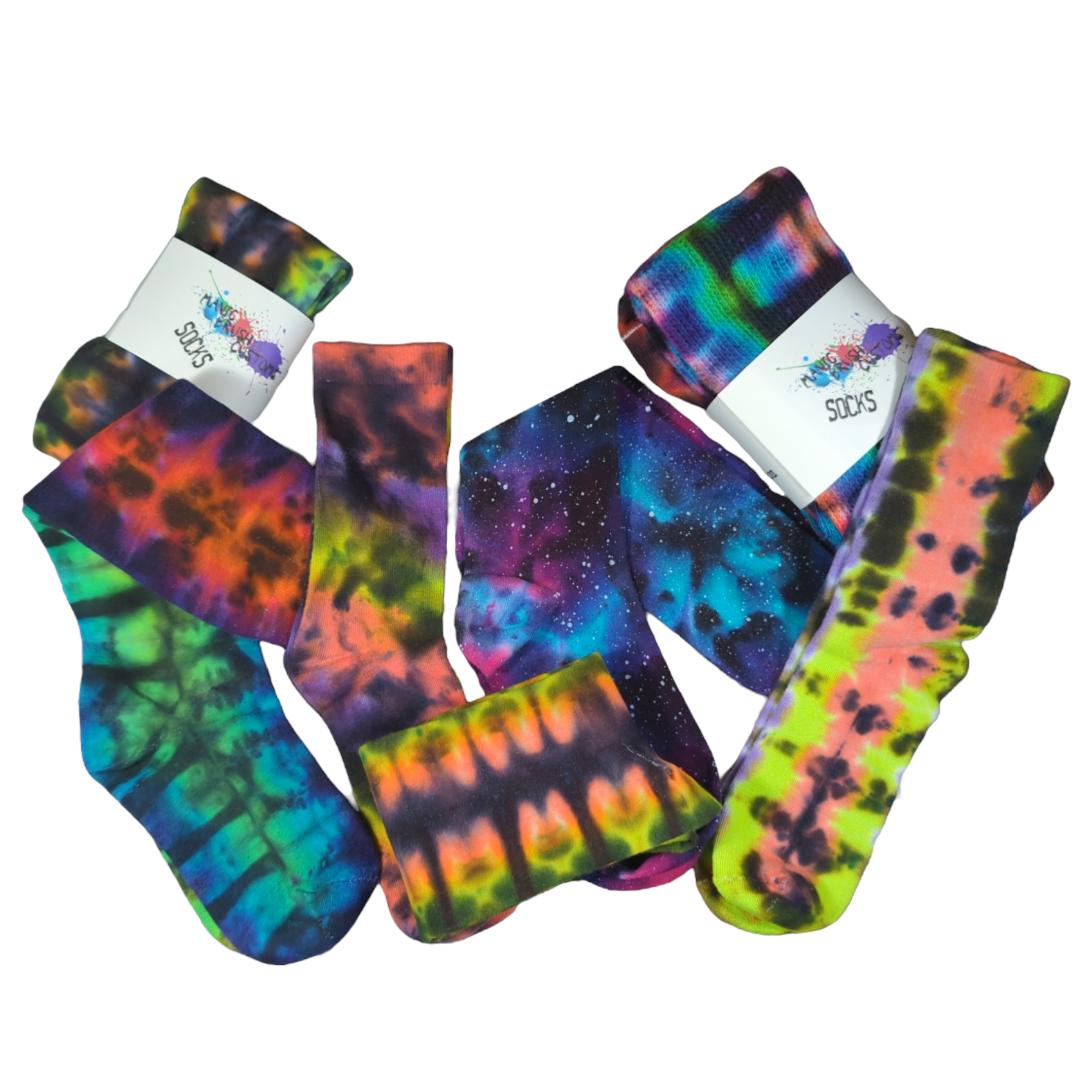 Hand Dyed Galaxy Tie Dye Socks