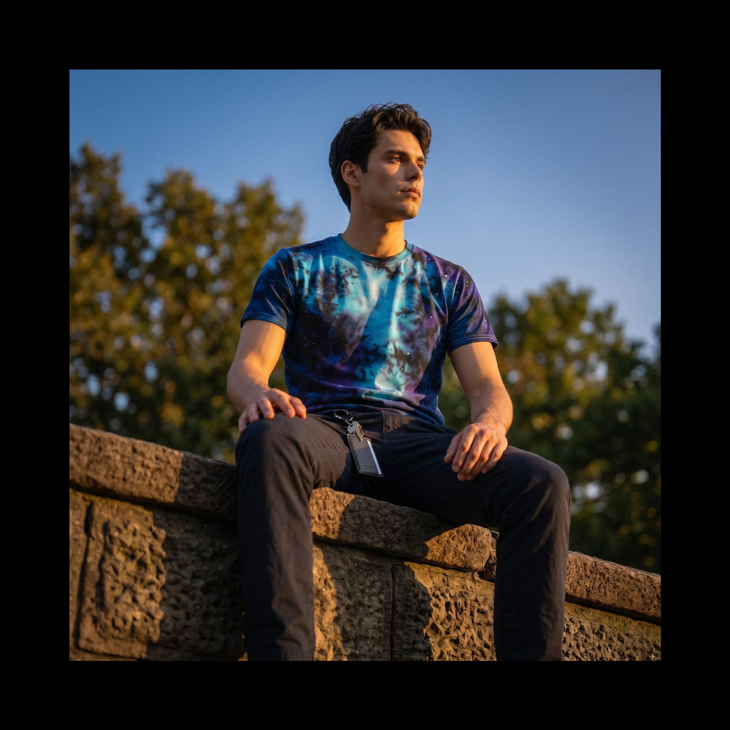 Blue Sky Galaxy Tie Dye T-shirt