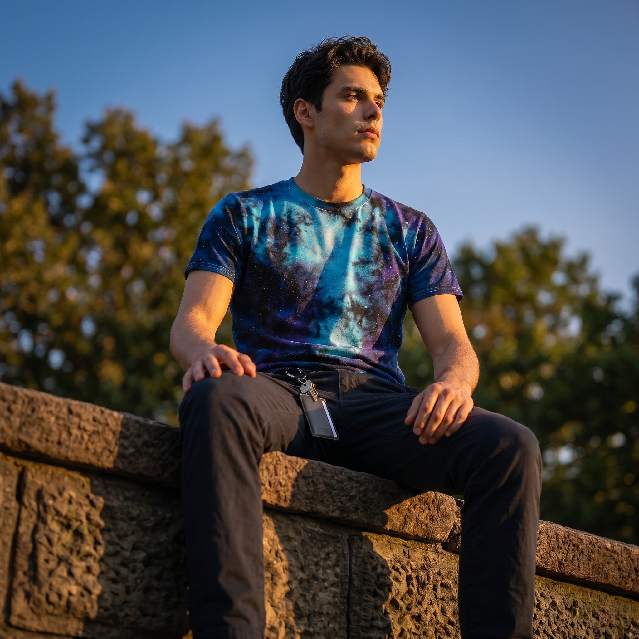 Blue Sky Galaxy Tie Dye T-shirt
