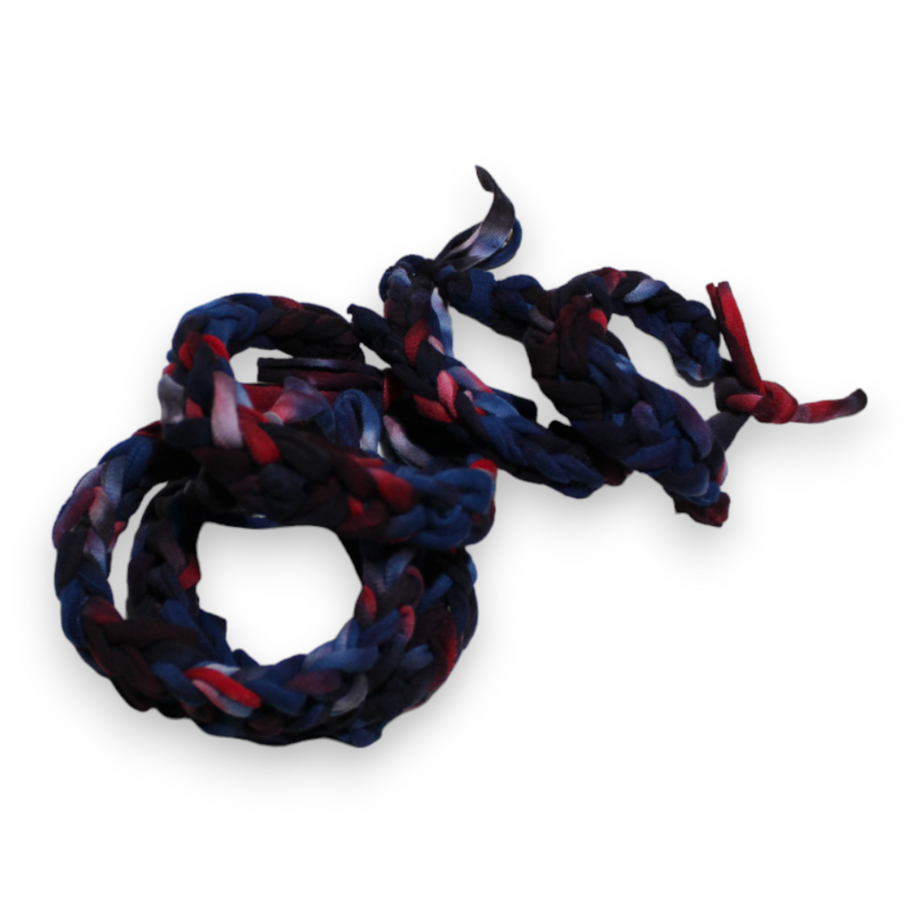 4th of July Hand Knit Tie Dye Bracelet