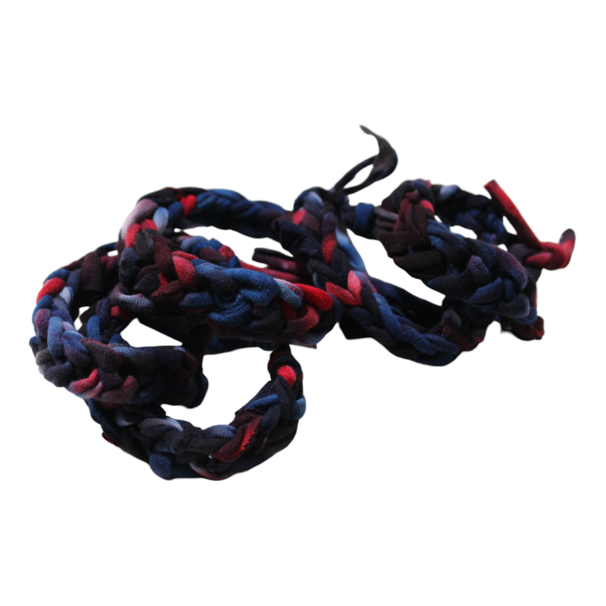 4th of July Hand Knit Tie Dye Bracelet