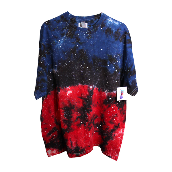 Red, White & Blue Galaxy Tie Dye T-shirt