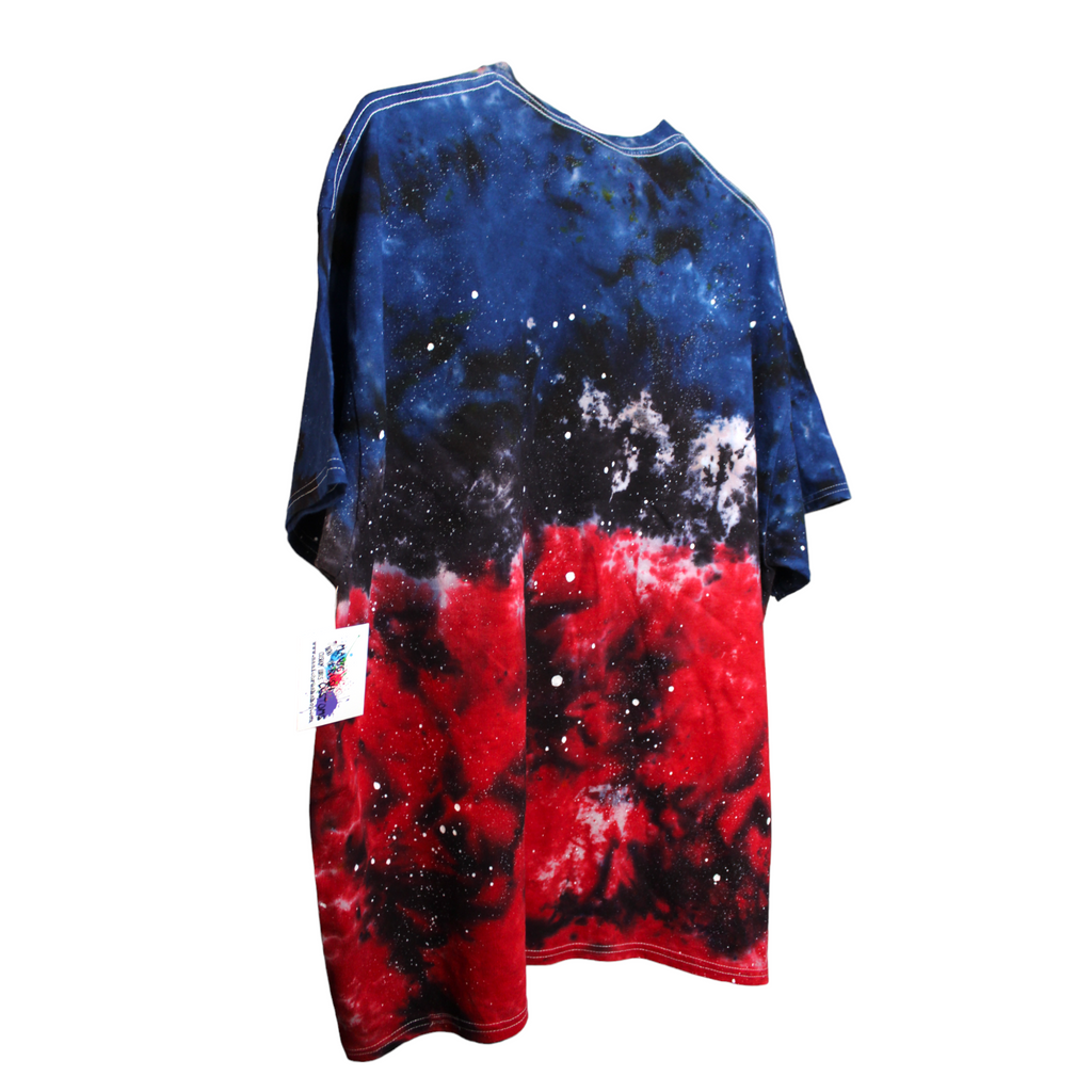 Red, White & Blue Galaxy Tie Dye T-shirt