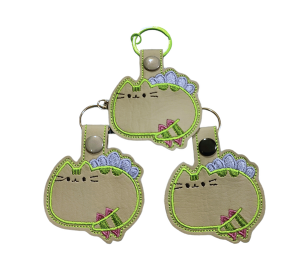 Dino Kitty Keychain