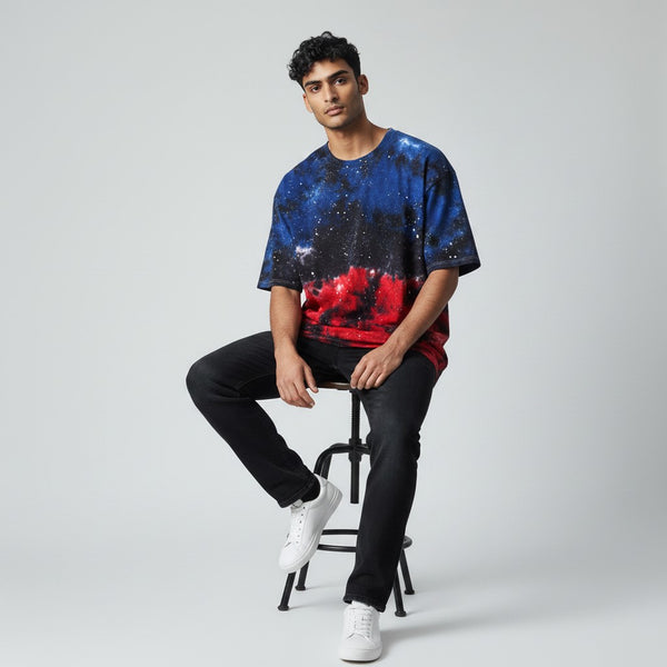 Red, White & Blue Galaxy Tie Dye T-shirt