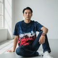Red, White & Blue Galaxy Tie Dye T-shirt