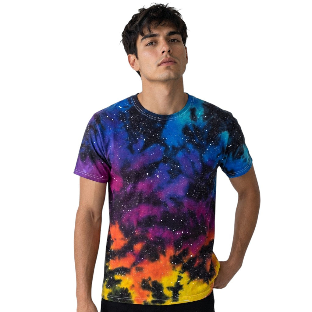 Deep Space Rainbow Galaxy Tie Dye T-shirt