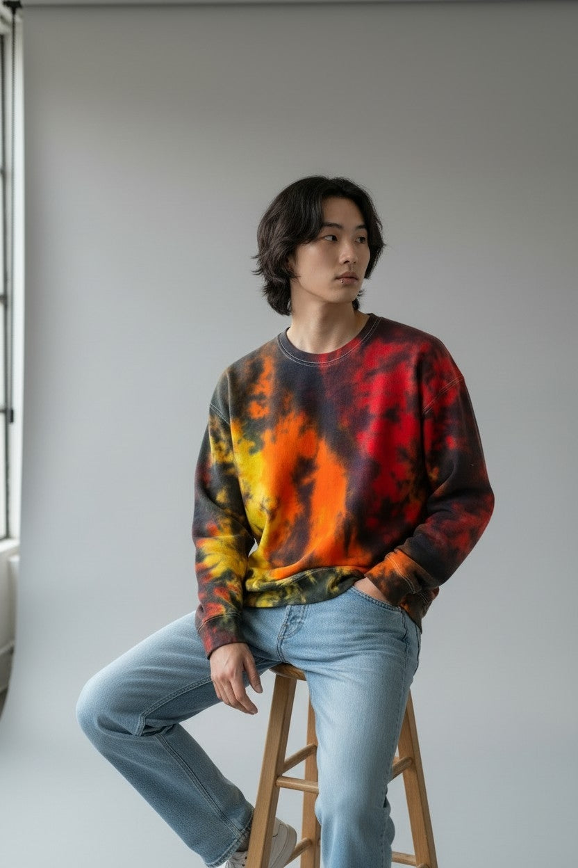 Inferno Ember Hand Dyed Sweatshirt