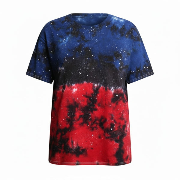 Red, White & Blue Galaxy Tie Dye T-shirt