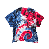 Crop Top Red, White & Blue Galaxy Tie Dye T-shirt