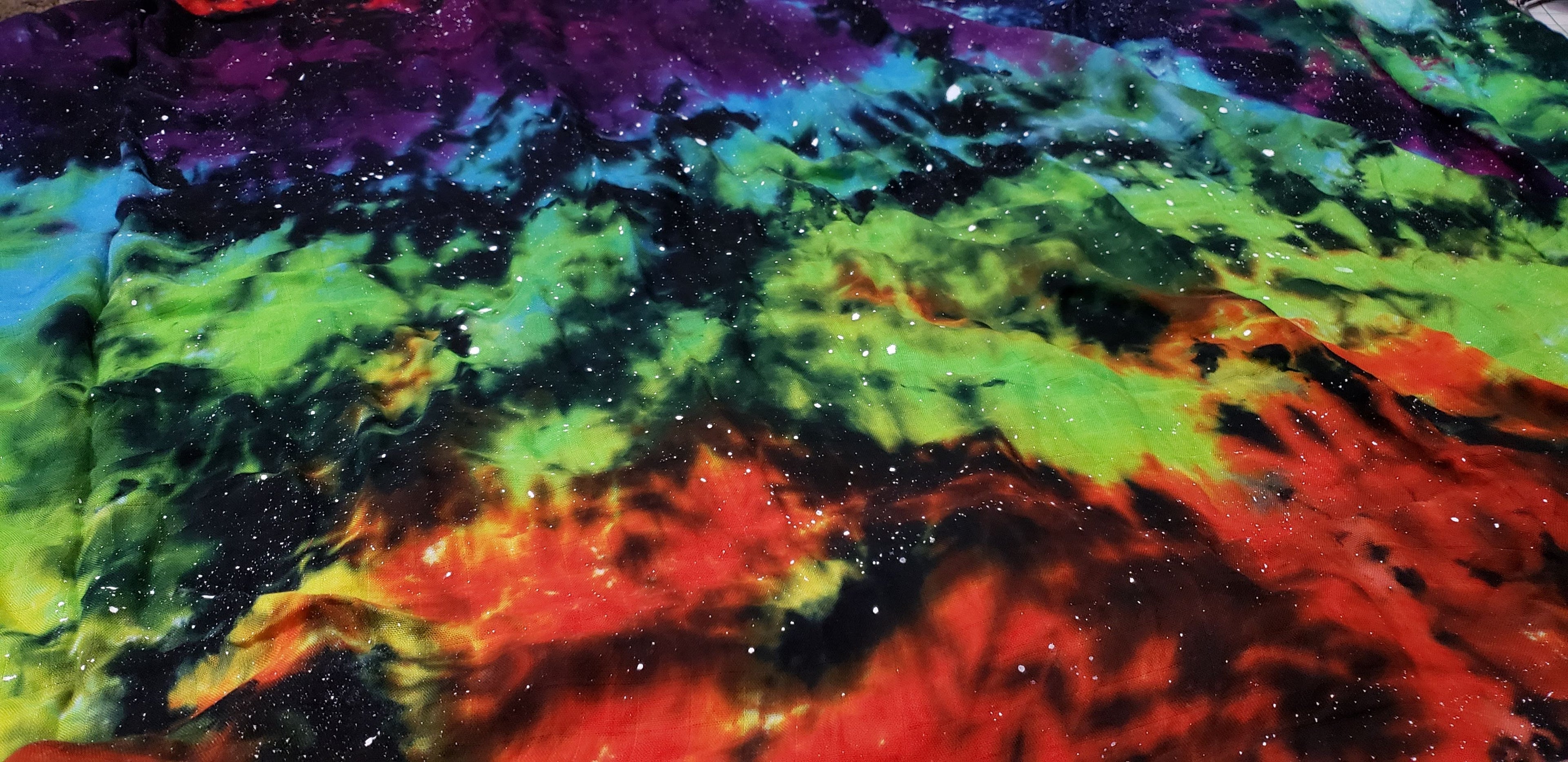 Rainbow Galaxy Bamboo Blanket ( Swaddle)