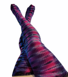 Tie Dye Thigh High Socks Pink Hottie