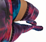 Tie Dye Thigh High Socks Pink Hottie