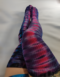 Tie Dye Thigh High Socks Pink Hottie