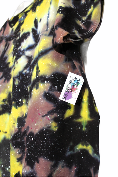 Golden Galaxy Tie Dye T-shirt LARGE