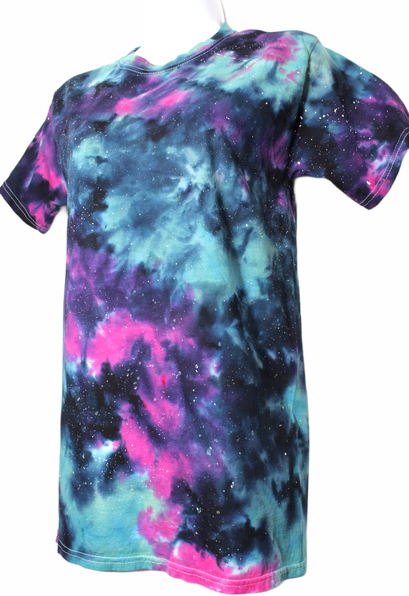 Aqua Galaxy Tie Dye T-shirt SMALL