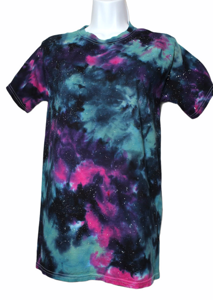 Aqua Galaxy Tie Dye T-shirt SMALL