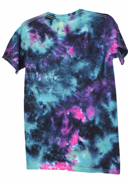Aqua Galaxy Tie Dye T-shirt SMALL