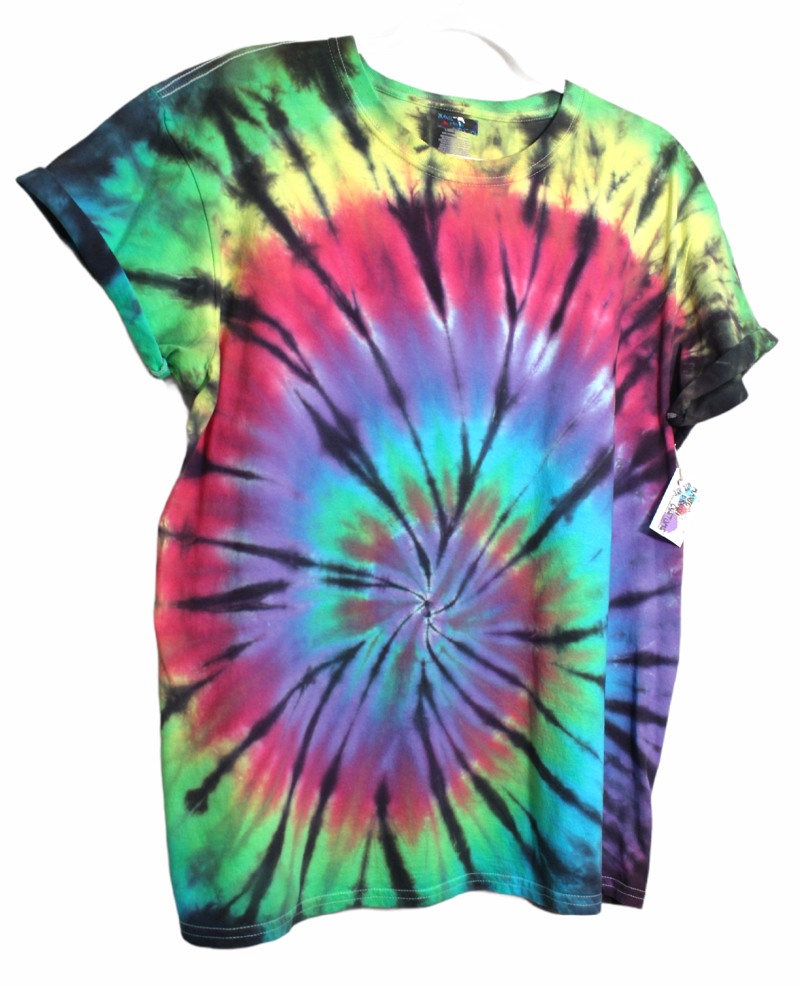 Rainbow Spiral Tie Dye T-Shirt Large