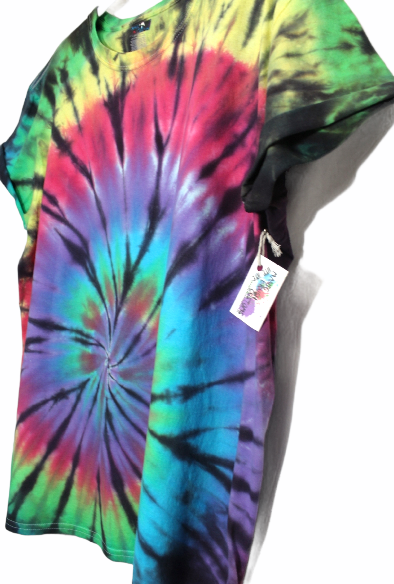 Rainbow Spiral Tie Dye T-Shirt Large