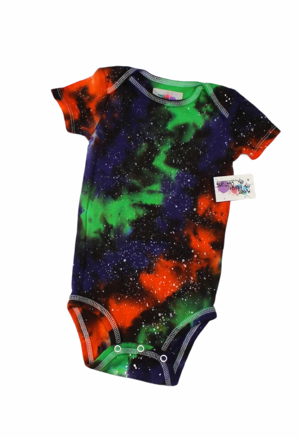 Fright Galaxy Tie Dye Onesie 12 Months