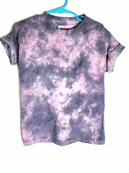 Kids Dusty Rose/Grey Tie Dye T-shirt XS