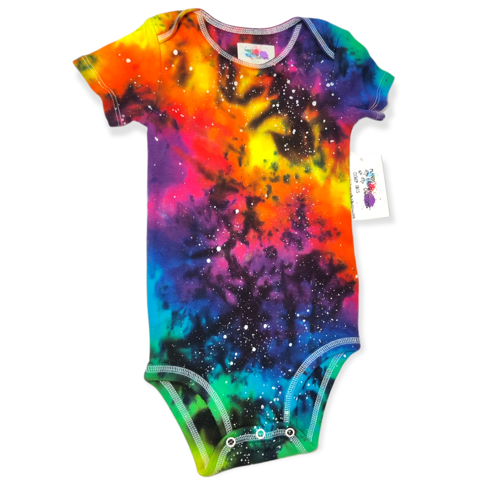 Reverse Rainbow Galaxy Tie Dye Onesie 24 Months