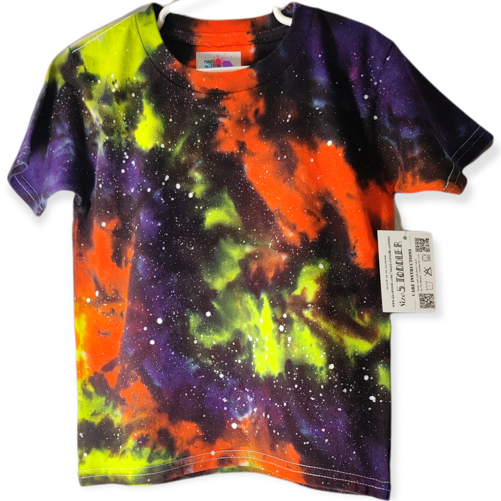 Kids Fright Galaxy Tie Dye Kids T-shirt 5T