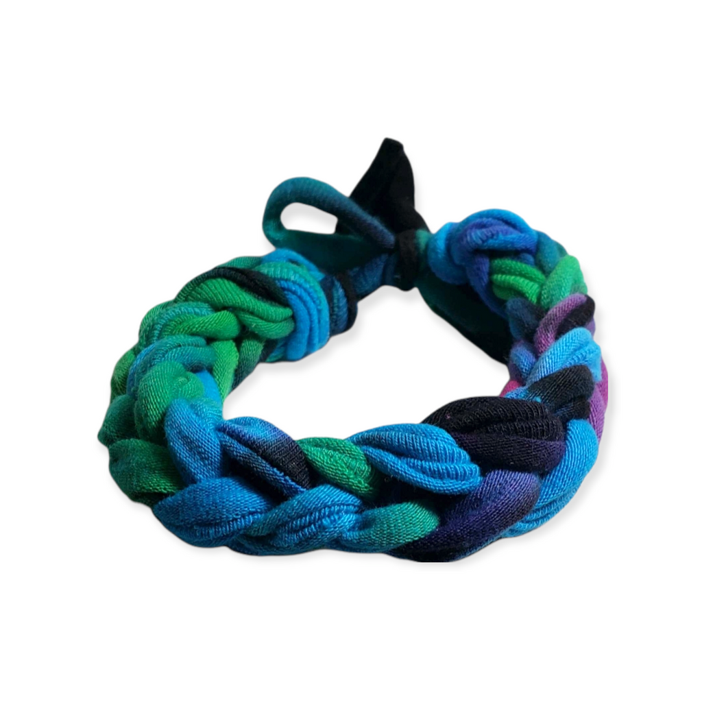 Hand Knit Rainbow Tie Dye Galaxy Bracelet