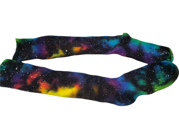 Rainbow Galaxy Tie Dye Knee High Socks