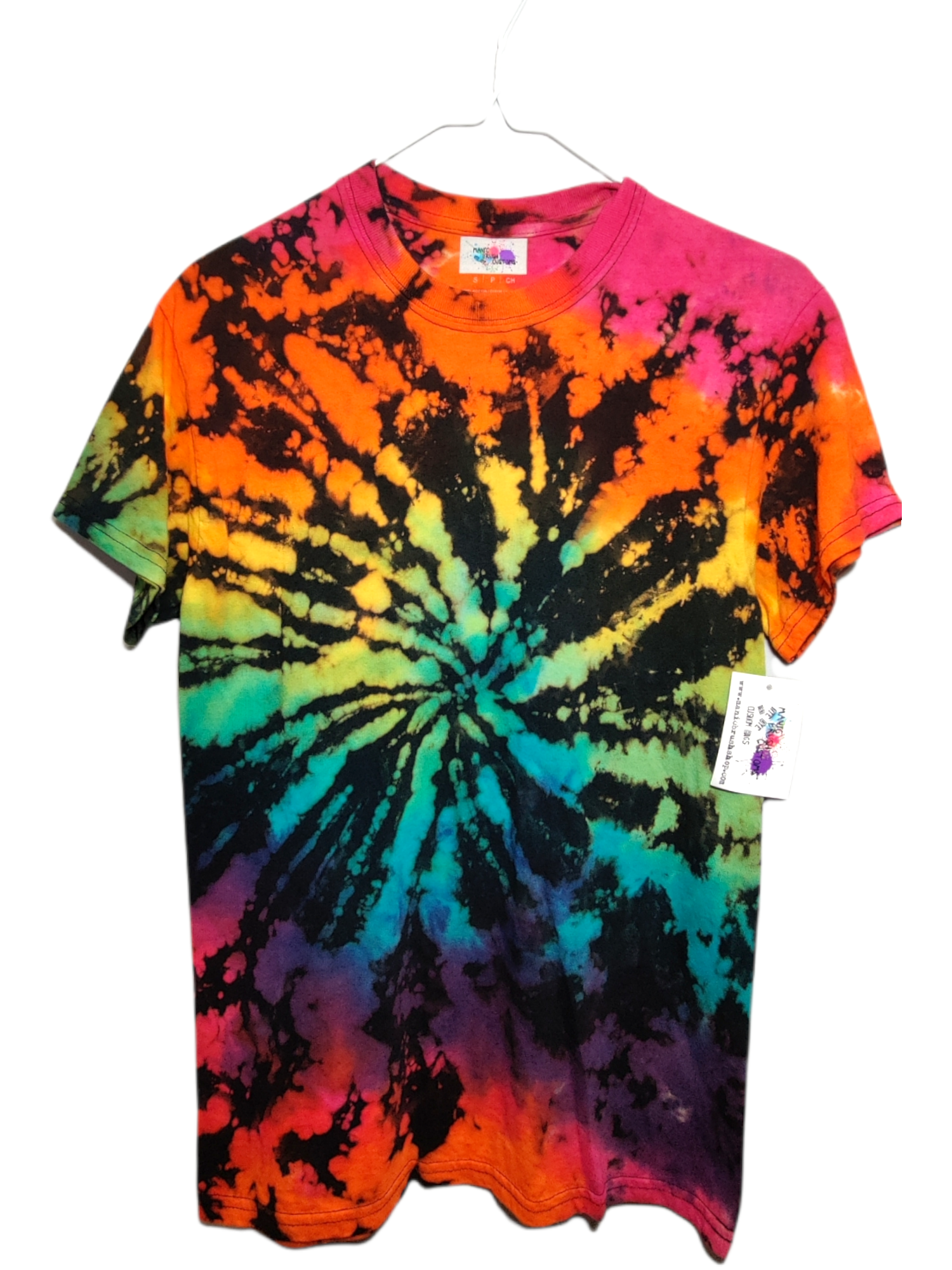 Rainbow Reverse Galaxy Tie Dye T-shirt SMALL