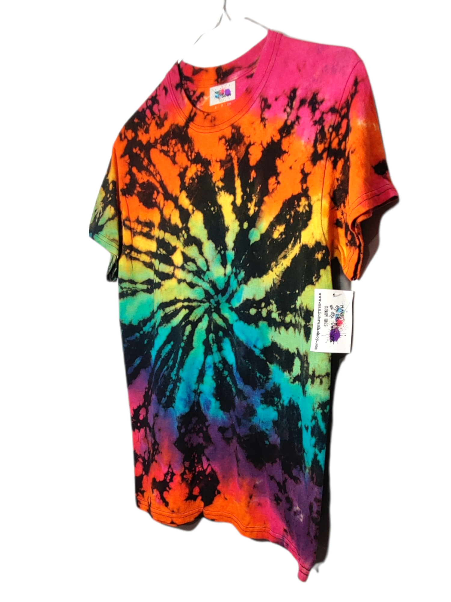 Rainbow Reverse Galaxy Tie Dye T-shirt SMALL