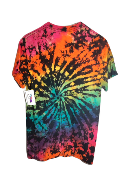 Rainbow Reverse Galaxy Tie Dye T-shirt SMALL