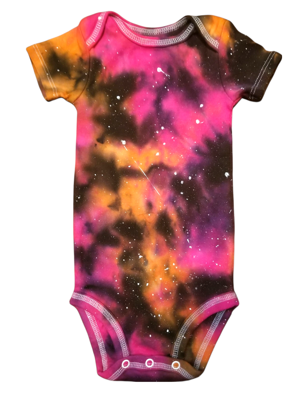 Orange pop Galaxy Tie Dye Onesie