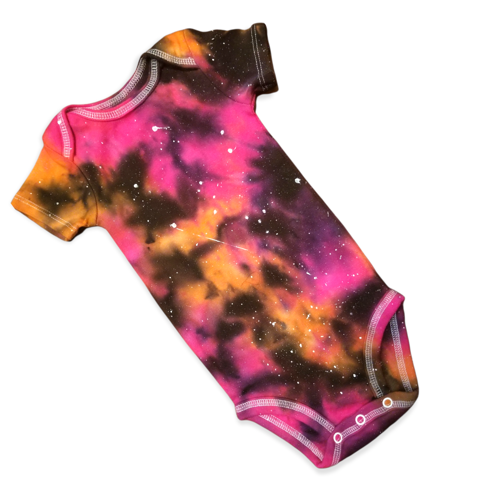 Orange pop Galaxy Tie Dye Onesie