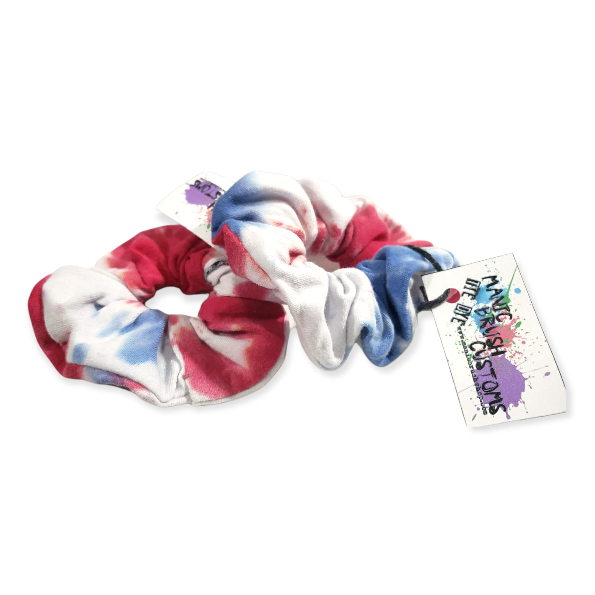 Red, White & Blue Tie Dye Scrunchies