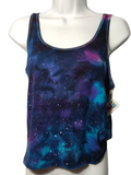 Cut Off Classic Galaxy Tie Dye Tank Large
