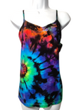 Women's Rainbow Spiral Galaxy Tie Dye Cami LARGE