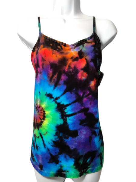 Women's Rainbow Spiral Galaxy Tie Dye Cami LARGE