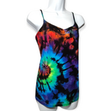 Women's Rainbow Spiral Galaxy Tie Dye Cami LARGE