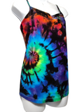 Women's Rainbow Spiral Galaxy Tie Dye Cami LARGE