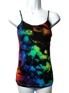 Women's Cut Rainbow Galaxy Tie Dye Cami X-Small