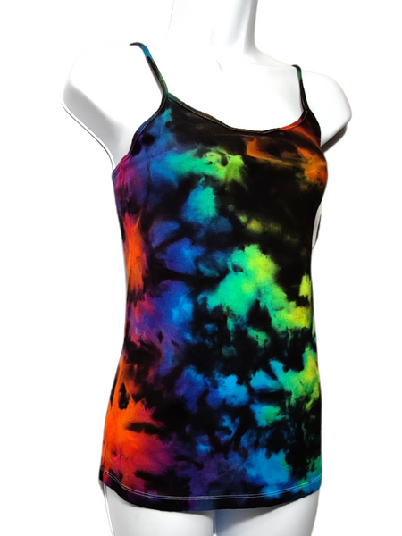 Women's Cut Rainbow Galaxy Tie Dye Cami X-Small