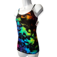 Women's Cut Rainbow Galaxy Tie Dye Cami X-Small