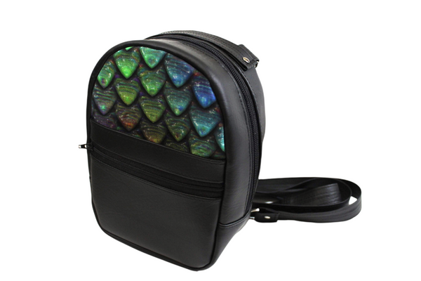 Rainbow Dragon Scales Backpack Purse