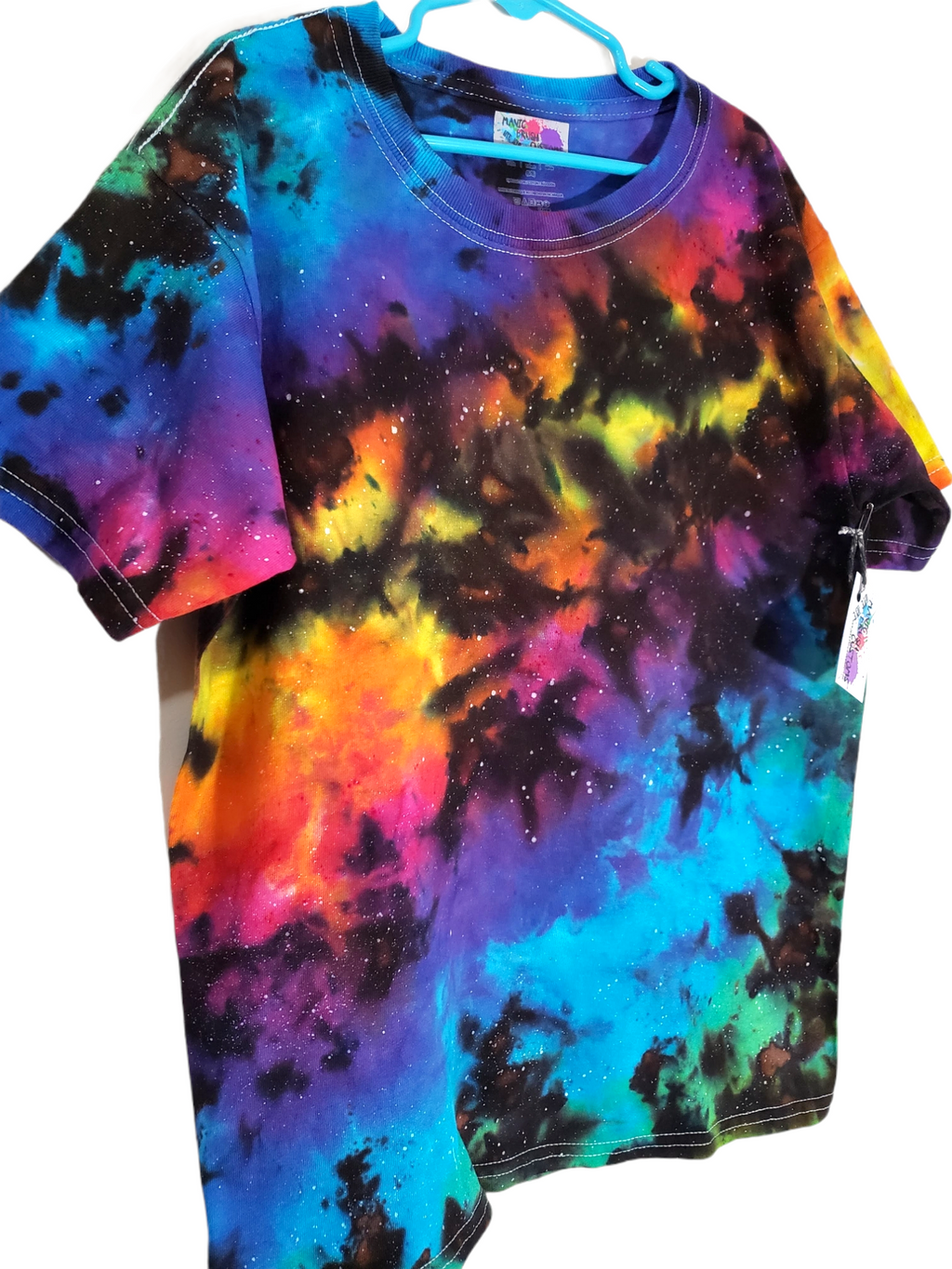 Kids Reverse Rainbow Galaxy Tie Dye T-shirt