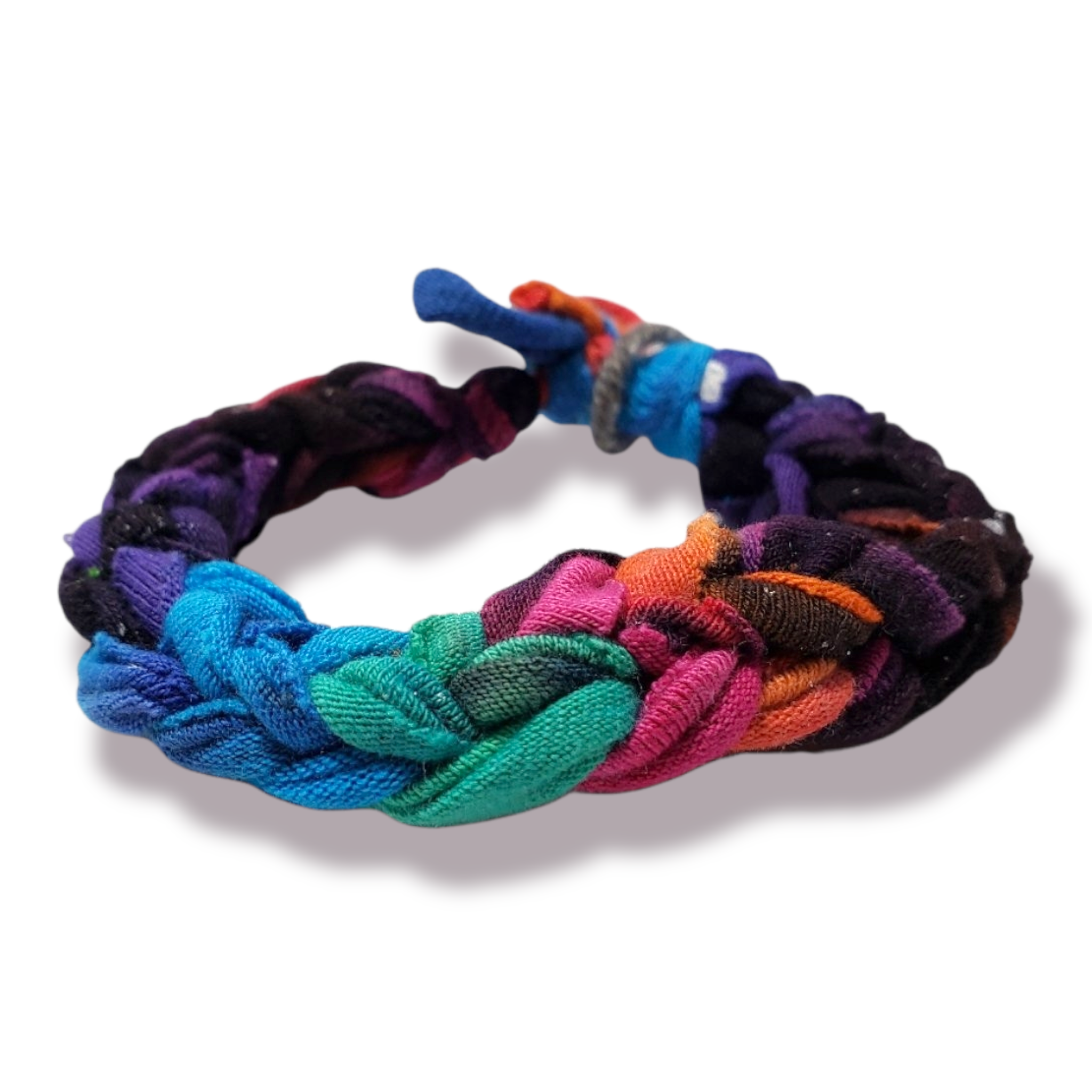 Hand Knit Rainbow Tie Dye Galaxy Bracelet