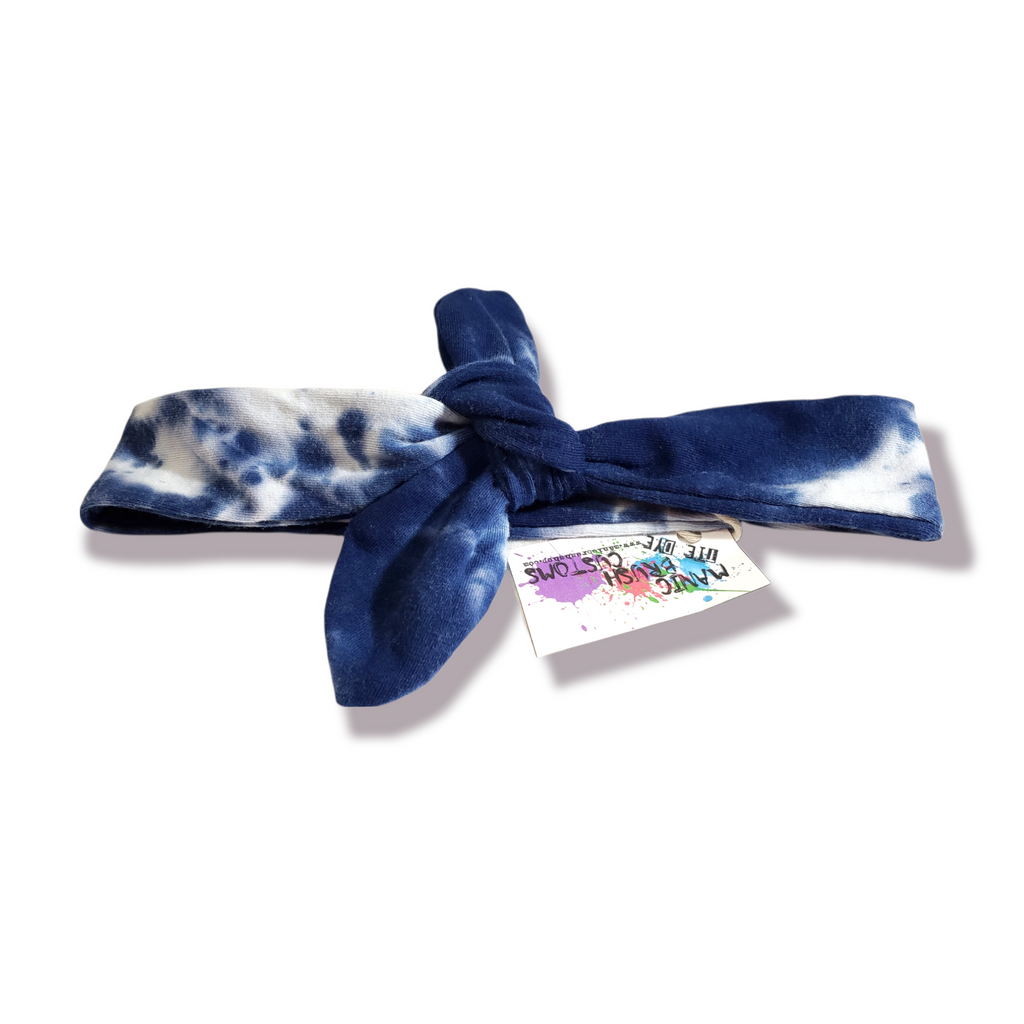 Indigo Dye Tie Knot Headband (Rockabilly)