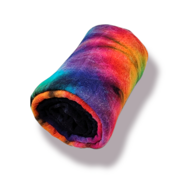 Double Spiral Rainbow Bamboo Blanket ( Swaddle)